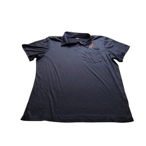 Dominos Gear Mens 2XL Navy Blue Heather Employee Uniform Polo Shirt Short Sleeve